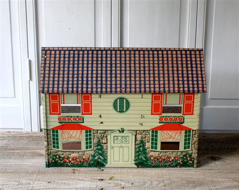 vintage metal dollhouse 1960